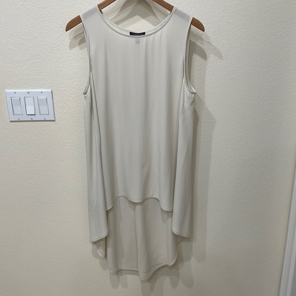 Eileen Fisher 100% Silk Pale Taupe? High Low Sleeveless Top—Gorgeous! Like New-M - Picture 1 of 8